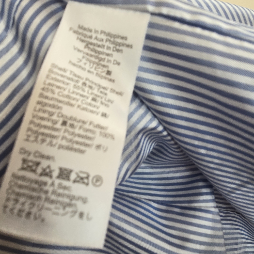 J.Crew Factory Herringbone Blazer Women’s Light Blue Tweed Preppy Classic 10P - Picture 9 of 12